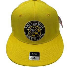 Adidas Mens S/M Yellow MLS 96 Columbus Crew SC Superflex Embroidered Hat Cap NWT